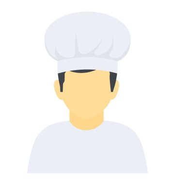 Aşçı Şef şapkalı bir kişidir 