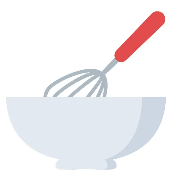 Bol Pâte Avec Fouet — Image vectorielle