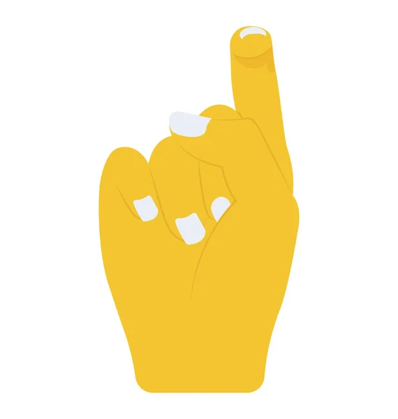 Hand Zeigt Zeigefinger Berührend Touchscreen Konzept — Stockvektor