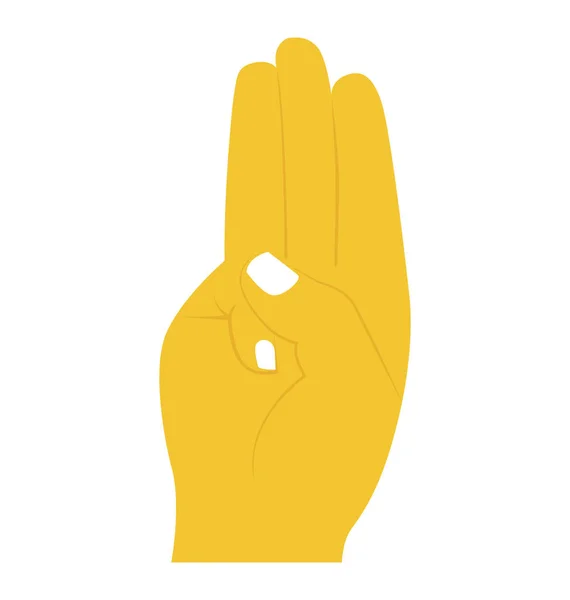 Drei Finger Verbunden Konzept Von Drei — Stockvektor