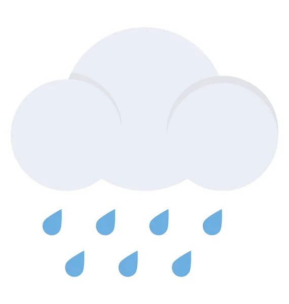 Regen Wolken Mit Regentropfen Regnerisches Wetter — Stockvektor