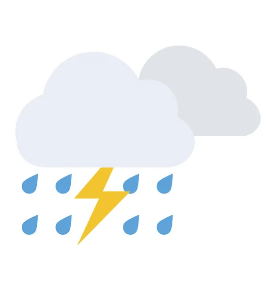 闪电云象征雷暴或恶劣天气 — 图库矢量图片