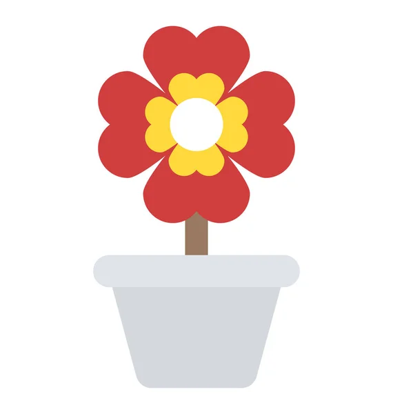 Прекрасный Цветок Цветочном Горшке — стоковый вектор