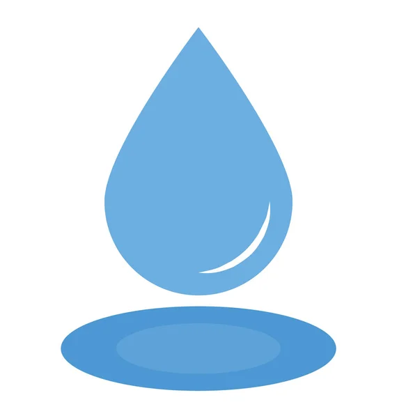 Gota Agua Lluvia Azul Fresca Con Derrame Agua — Archivo Imágenes Vectoriales