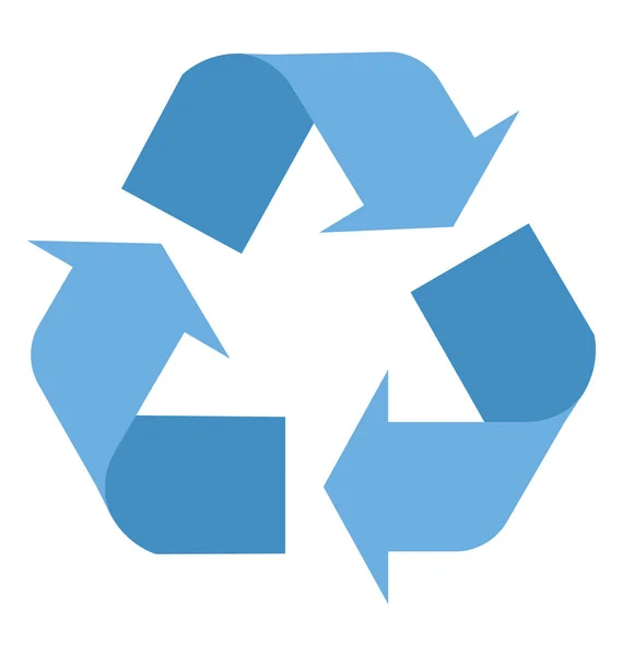 青い矢印のリサイクル 水の再利用のシンボル — ストックベクタ