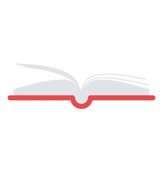 Icono Plano Diseño Libro Abierto Concepto Educación — Vector de stock