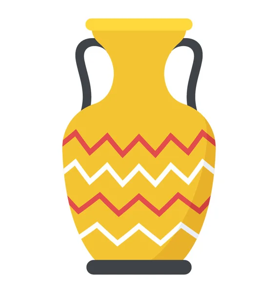 Vase Flaches Icon Design Als Offener Container — Stockvektor