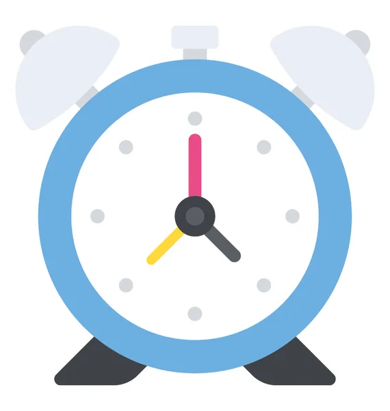 Reloj Despertador Diseño Plano — Vector de stock