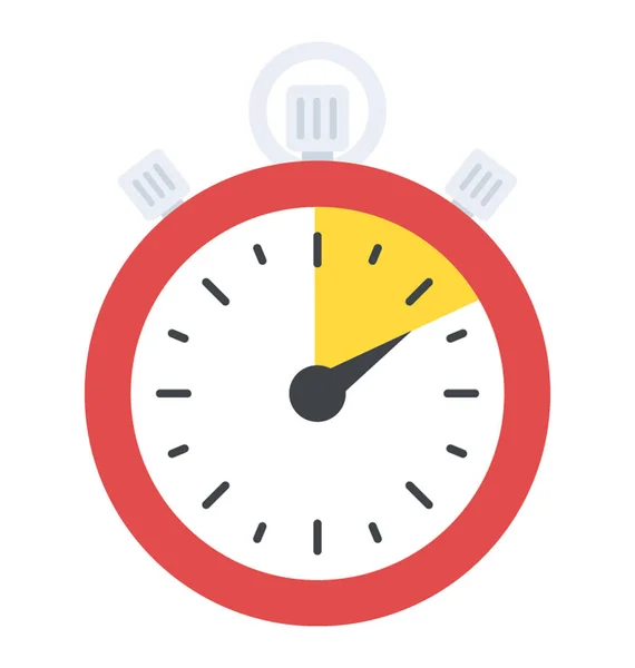 Countdown Met Dit Stopwatch Platte Pictogram Ontwerp — Stockvector