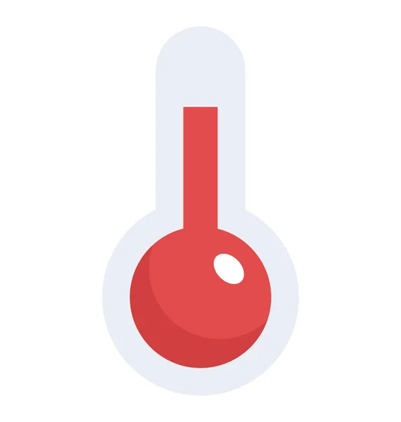 Μέτρησης Της Θερμοκρασίας Θερμόμετρο Επίπεδη Εικόνα — Διανυσματικό Αρχείο