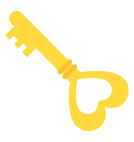 Plochý Design Ikona Klíče Pro Zabezpečení Konceptů — Stockový vektor