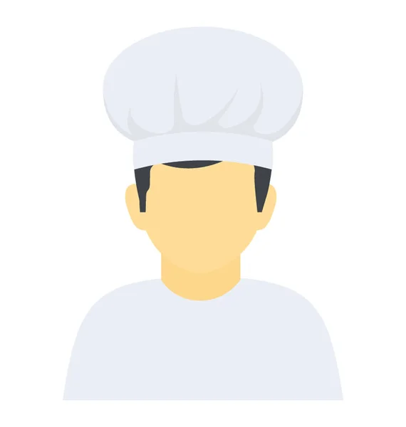 Ένα Άτομο Καπέλο Σεφ Είναι Μάγειρας — Διανυσματικό Αρχείο