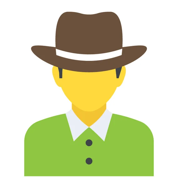 Diseño Icono Plano Detective — Vector de stock