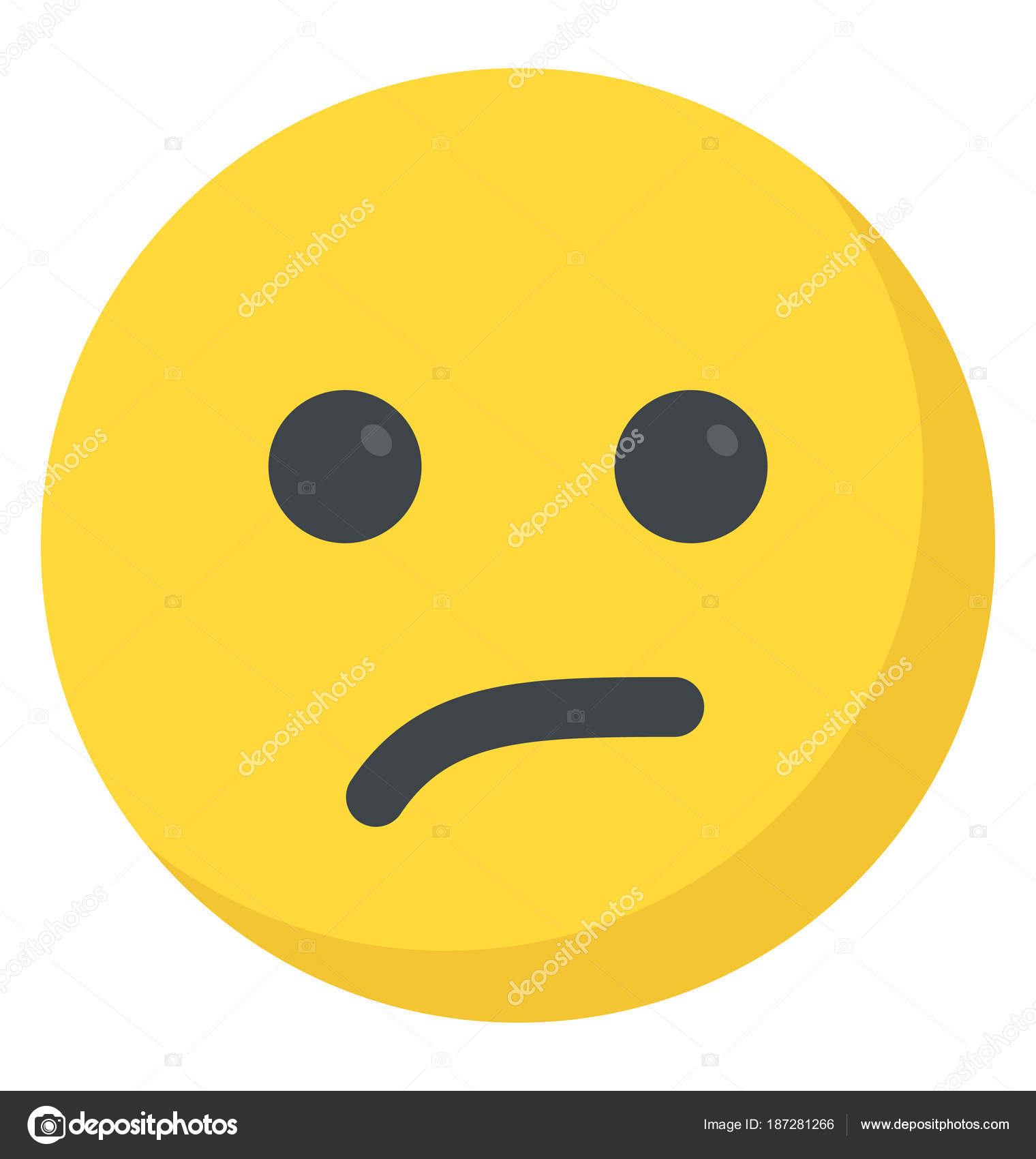 Distraught Smiley Weary Face Expression Emoji — Stock Vector