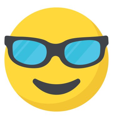 Serin gülen surat, mutlu emoji