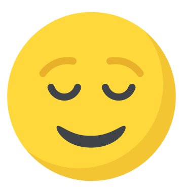 Gülümseyen yüzü düz simgesi tasarım