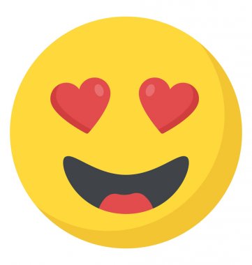 Duygu sevilen güçlü duygu, sevgi ifadesi gösterilen emoji