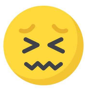 Şaşırmış gülen yüz, karışık emoji