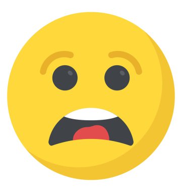 Perişan bir surat, yorgun yüz ifadesi emoji üzerinden