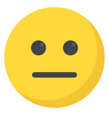 Düz simgesi tasarım ifadesiz yüz