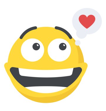 Emoji temsil eden duygu kavramı sevdi