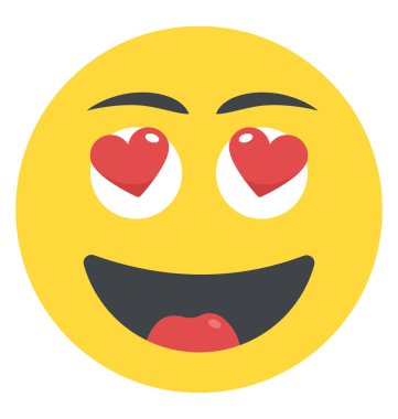 Emoji temsil eden duygu kavramı sevdi