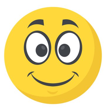 Bir sosyal iletişim platformları emoji mutlu ifade