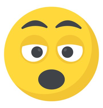 Gülen esneme düz simgesi tasarım