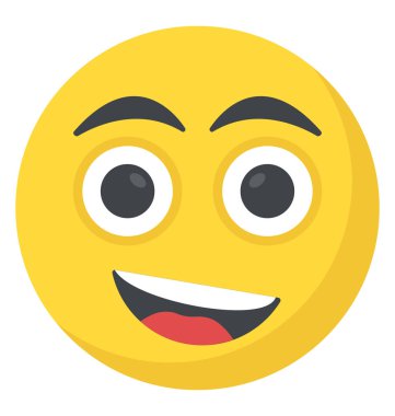 Bir sosyal iletişim platformları emoji mutlu ifade