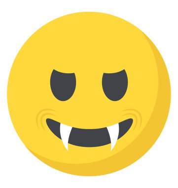Kötü sırıtış gösterilen Emoji