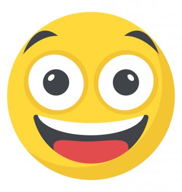 Bir sosyal iletişim platformları emoji ifade gülüyor