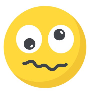 Şaşırmış gülen yüz, karışık emoji