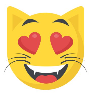 Kedi ifade bayraklarında bıyık bir surat