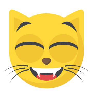 Sevimli çizgi stili kedi emoji