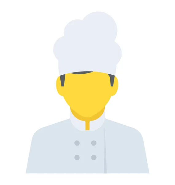 Una Persona Con Sombrero Chef Cocinero — Vector de stock