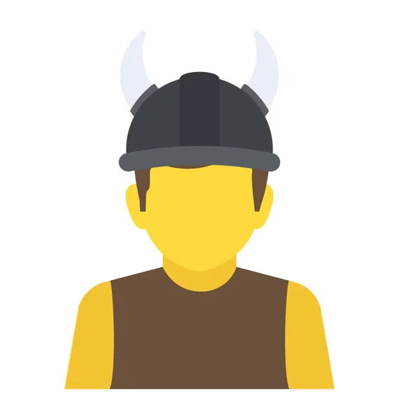 Une Personne Avec Chapeau Viking Est Une Armure Samouraï — Image vectorielle