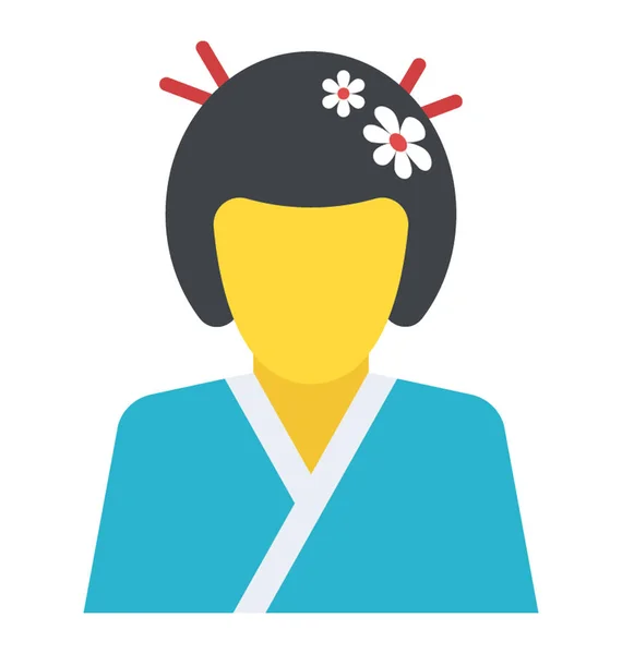 Traditionele Japanse Vrouw Die Entertaint Gastheren Geisha — Stockvector