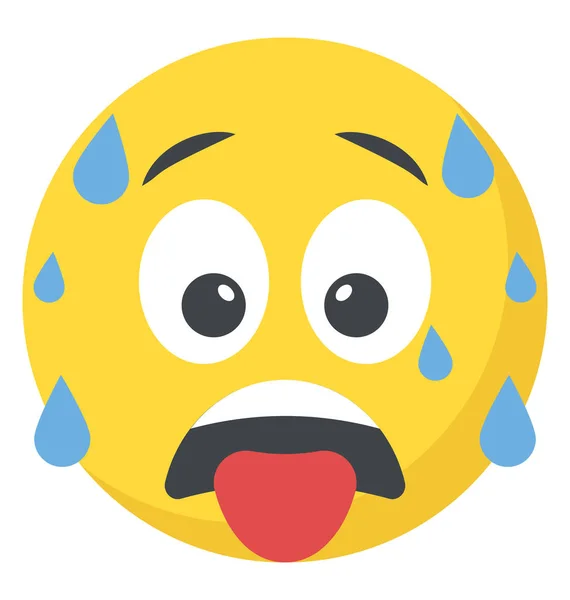 Emoji 表情表示疲倦概念 — 图库矢量图片