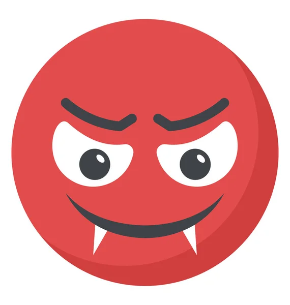 Emoji Showing Evil Grin Angry Smile — Stock Vector