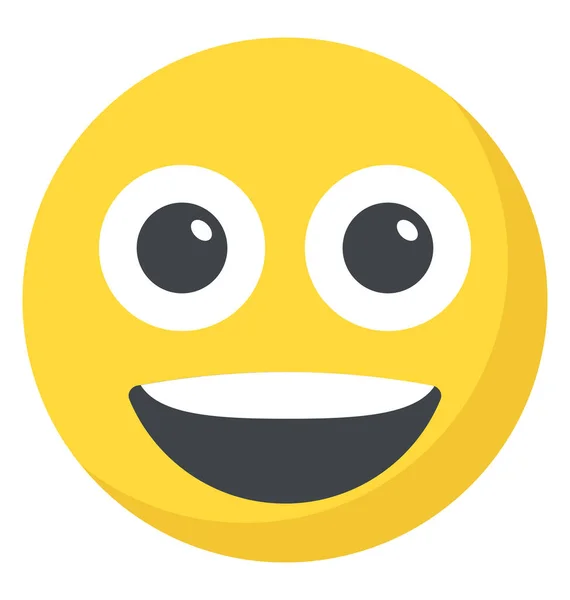 Une Expression Riante Montrée Smiley — Image vectorielle