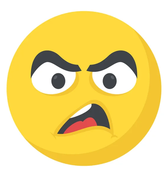 Ein Verstörter Smiley Müder Gesichtsausdruck Emoji — Stockvektor