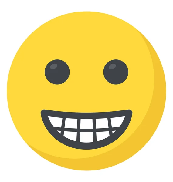 Ένα Smiley Δείχνει Μεγάλο Χαμόγελο Έκφραση — Διανυσματικό Αρχείο