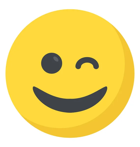 Joyful Uttryck Genom Smiley Ikonen — Stock vektor