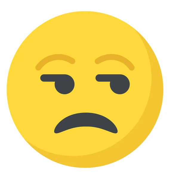 Emoticon Que Descreve Expressão Estar Irritado — Vetor de Stock
