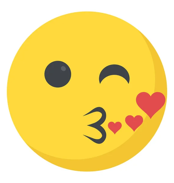 Emoji 表情的平面图标设计 — 图库矢量图片