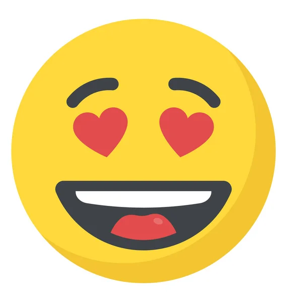 Gevoel Geliefd Emoticon Emoji Tonen Uitdrukking Van Liefde — Stockvector