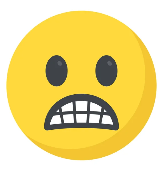 Emoticono Que Representa Expresión Estar Irritado — Archivo Imágenes Vectoriales
