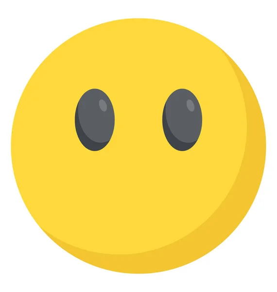 Cara Sin Boca Emoji Expresa Concepto Sin Palabras — Vector de stock