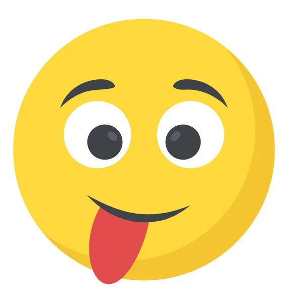 Social Communication Platforms Emoji Naughty Expression — Stock Vector