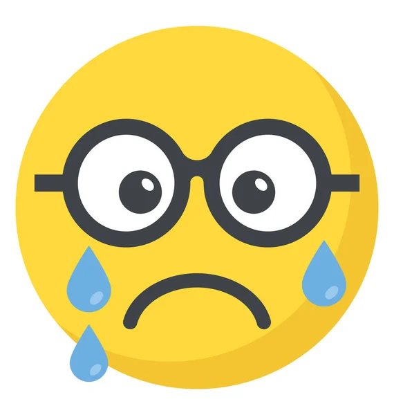 Emoji Llorando Con Lágrimas — Archivo Imágenes Vectoriales